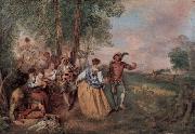 Jean antoine Watteau Die Schafer oil painting on canvas